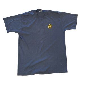 Vintage 90s The York Group Inc T Shirt Single Stitch Corporate Promo Blue L